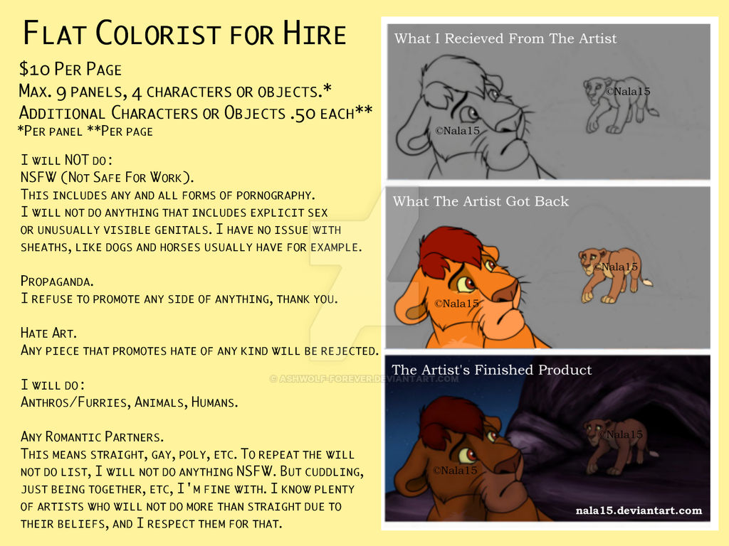 Flat Colorist for Hire