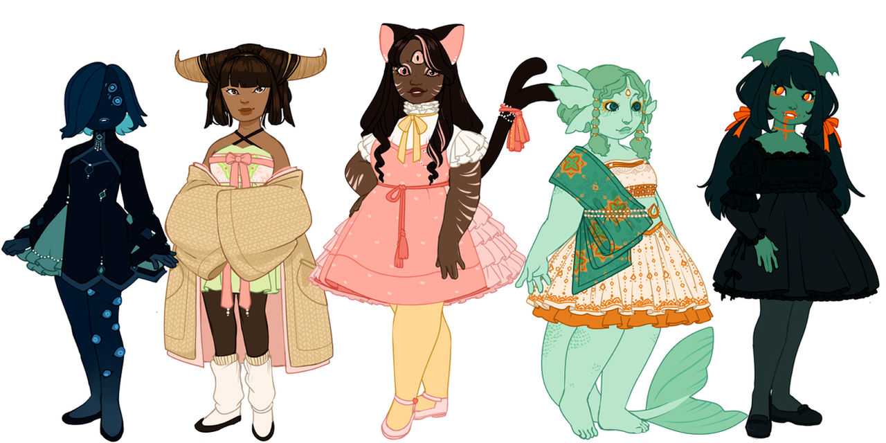 Nightgown Adopts for Sale 2 (ALL CLOSED) by MagicMovieNerd on DeviantArt