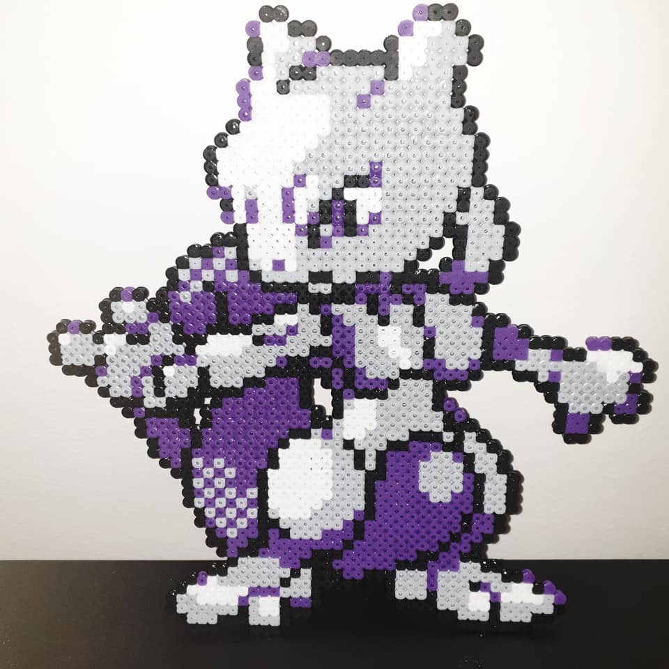 Pokemon Gold and Silver Mew Bead Art by KamaPixel on DeviantArt