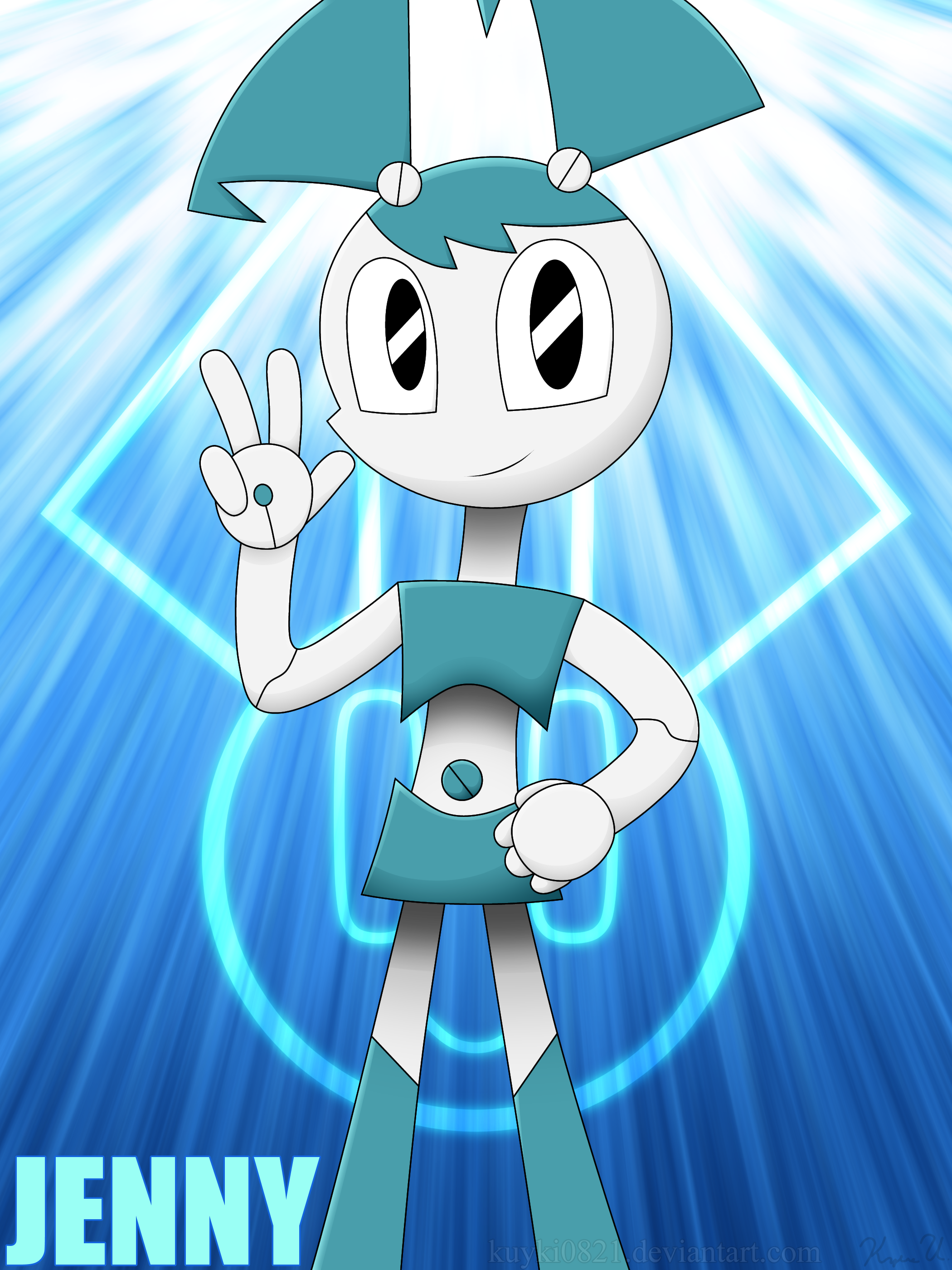 Jenny Wakeman (XJ-9): Sitting (HD Art) by HankstermanArt on DeviantArt