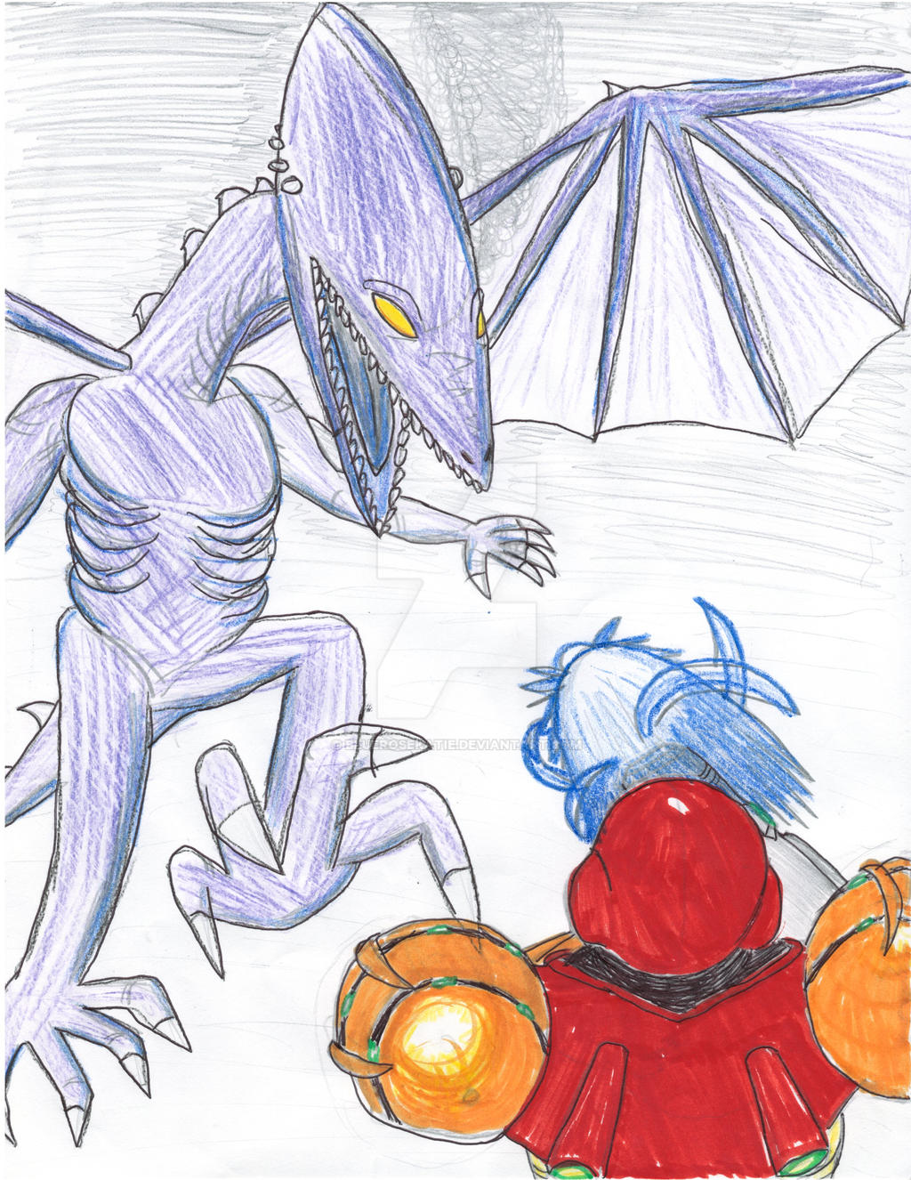 Sans Vs Ridley Battle with Ridley by bluerosekatie on DeviantArt