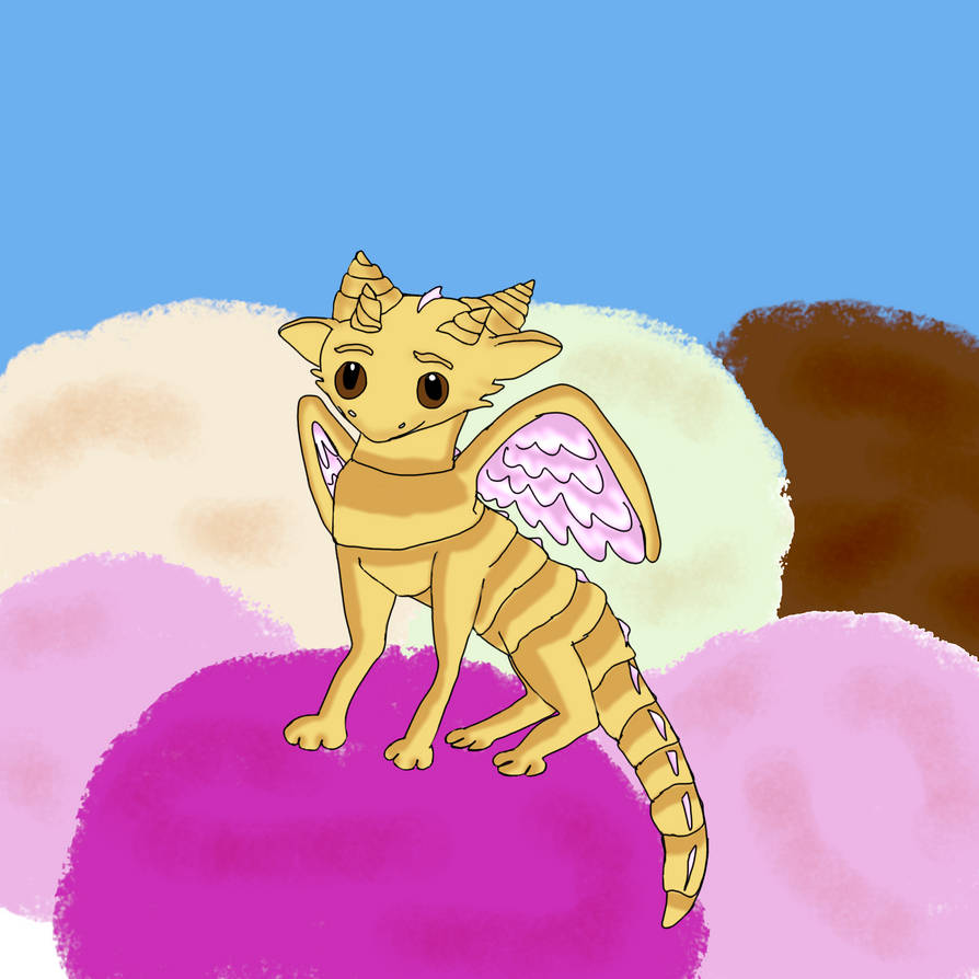Croissant Dragon by bluerosekatie