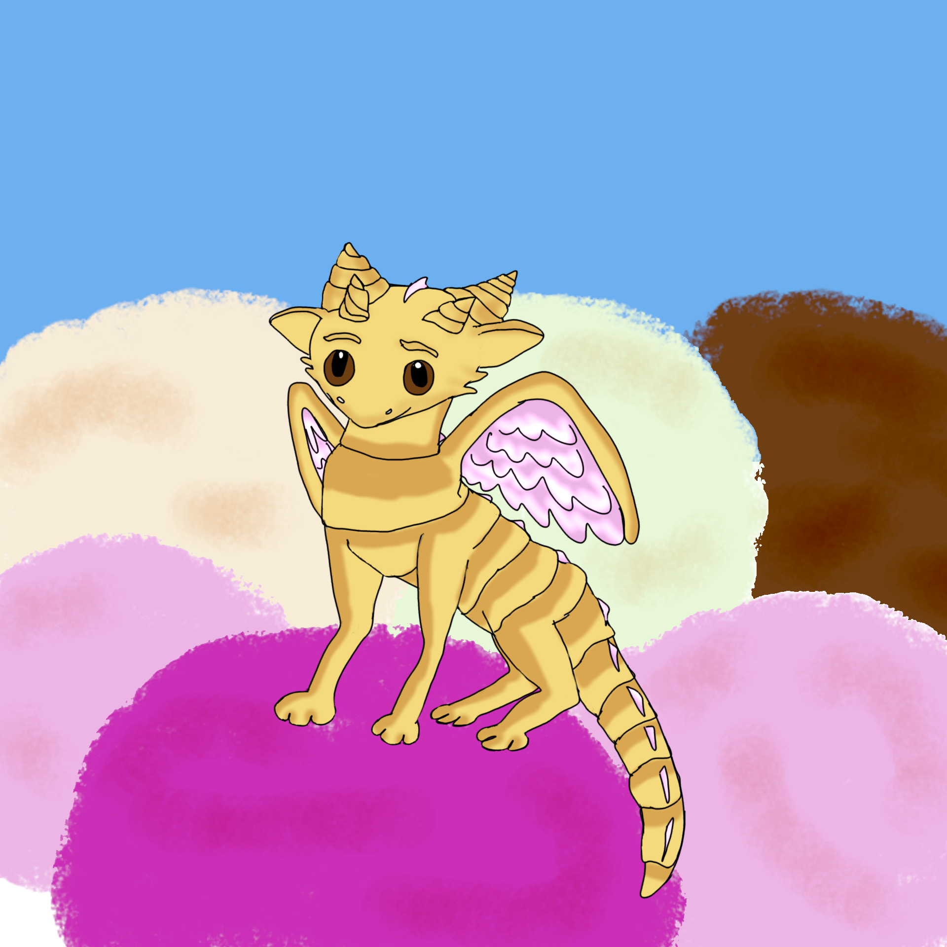 Croissant Dragon by bluerosekatie