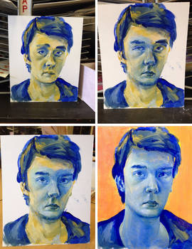 Process: Self Portrait in Oil