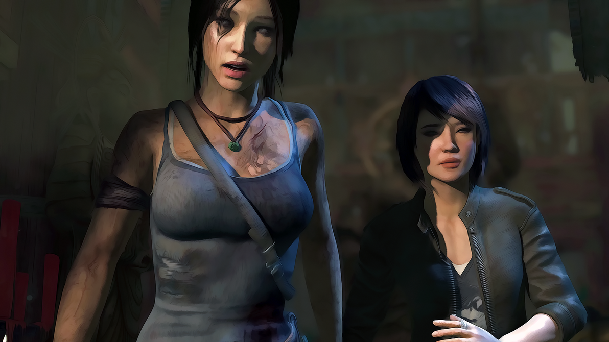 Lara And Sam Tomb Raider.