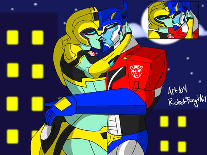 Request:Tfa Optimus Prime and Elita 1 kiss picture