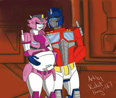 Optimus and Elita Having A Sparking