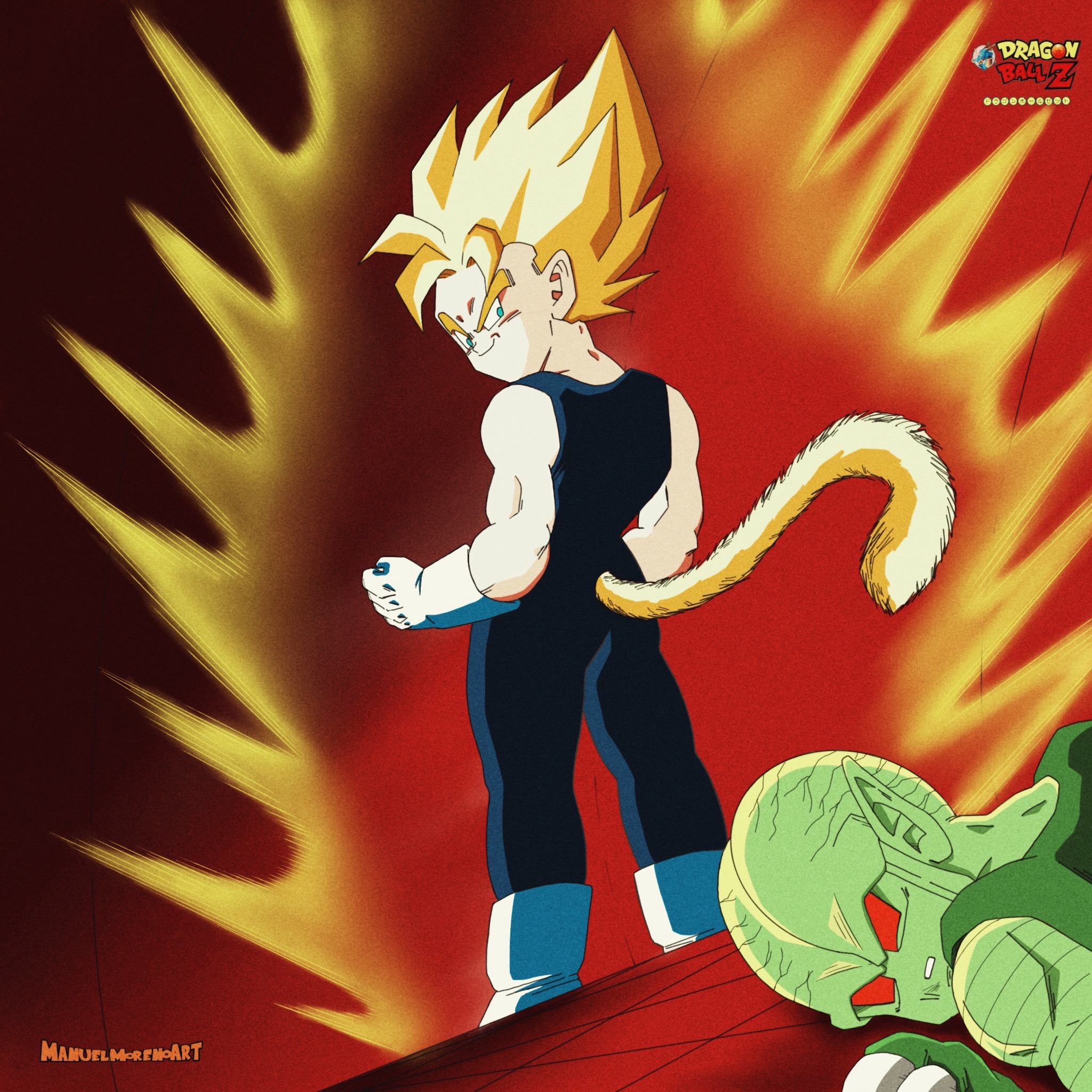 Prince Vegeta (yellow tail ,GT style ) by manuelmorenoart on DeviantArt