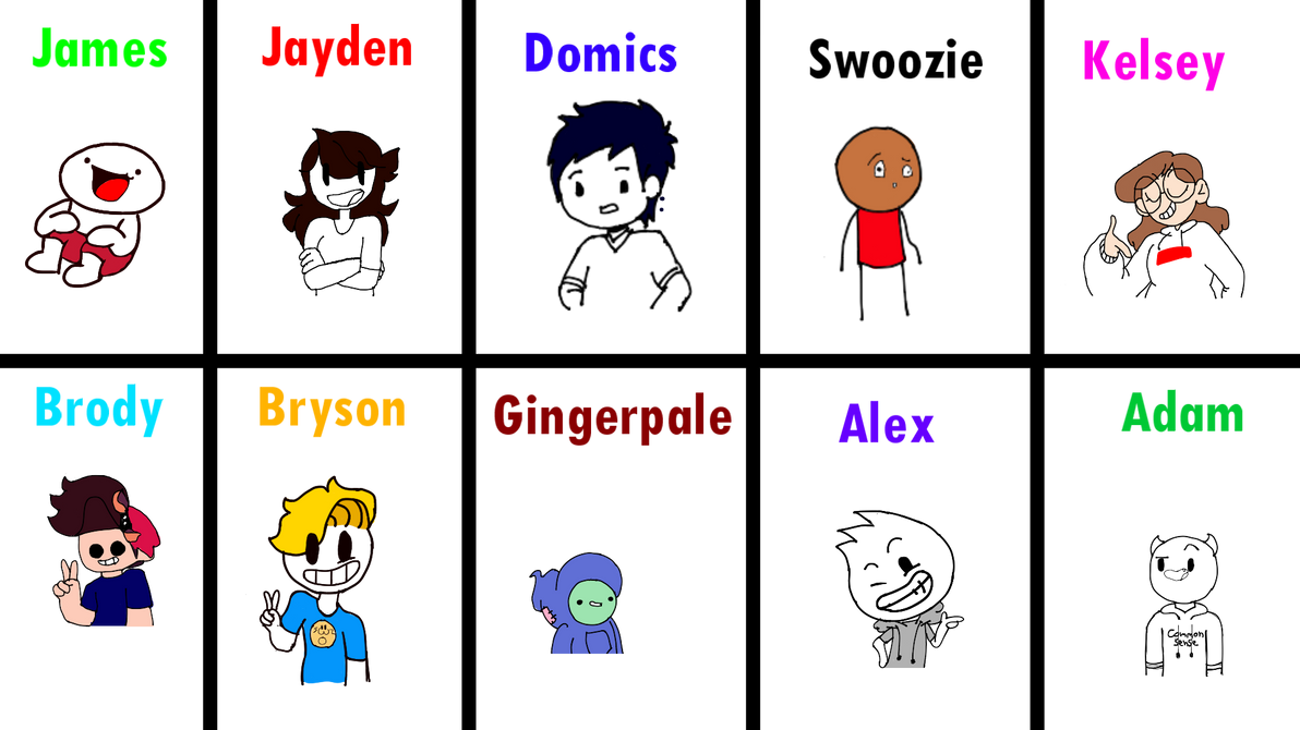 Fan Art (James,Jaiden,Domics,Swoozie,Kelsey...) by RexAnimates on
