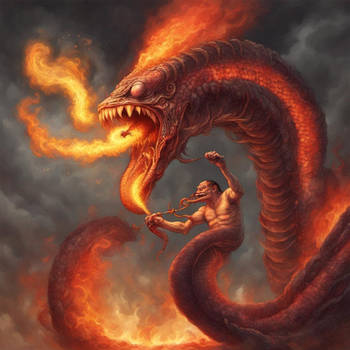 Fire breathing worm god