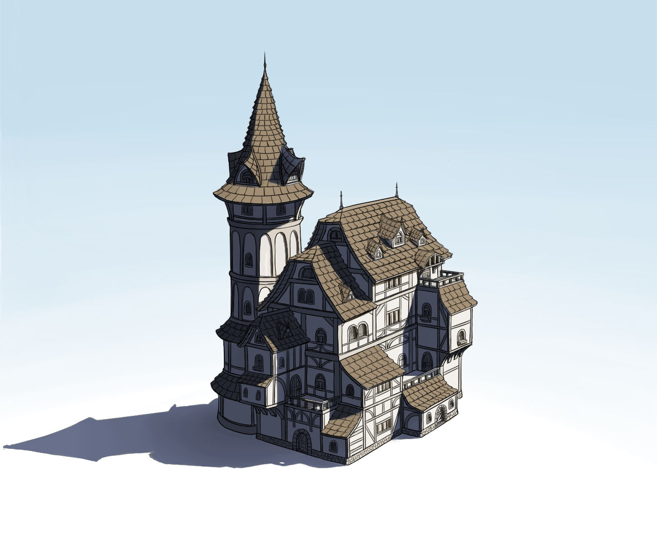 Medieval Magic Building Medieval fantasy building by Sefray on DeviantArt