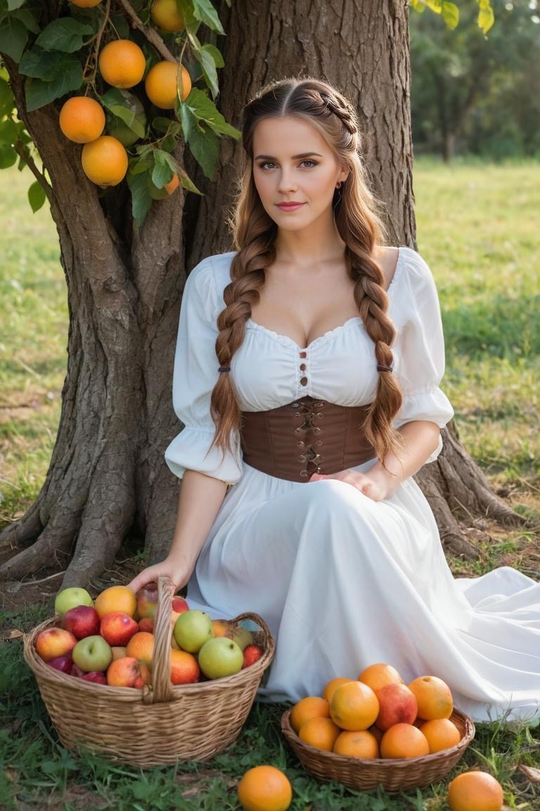 Emma with her plentiful bounty