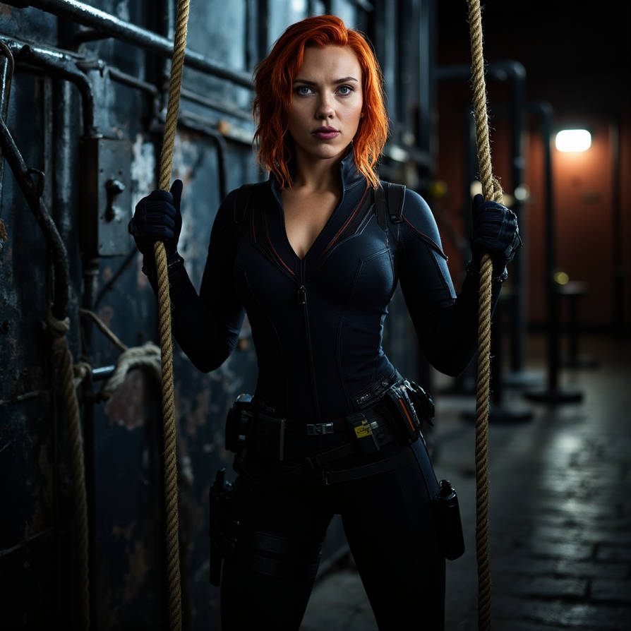 Natasha has the ropes, now what? by AIJoker on DeviantArt