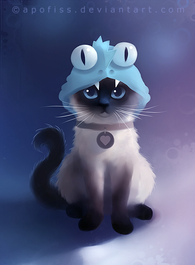siamese cat by Apofiss