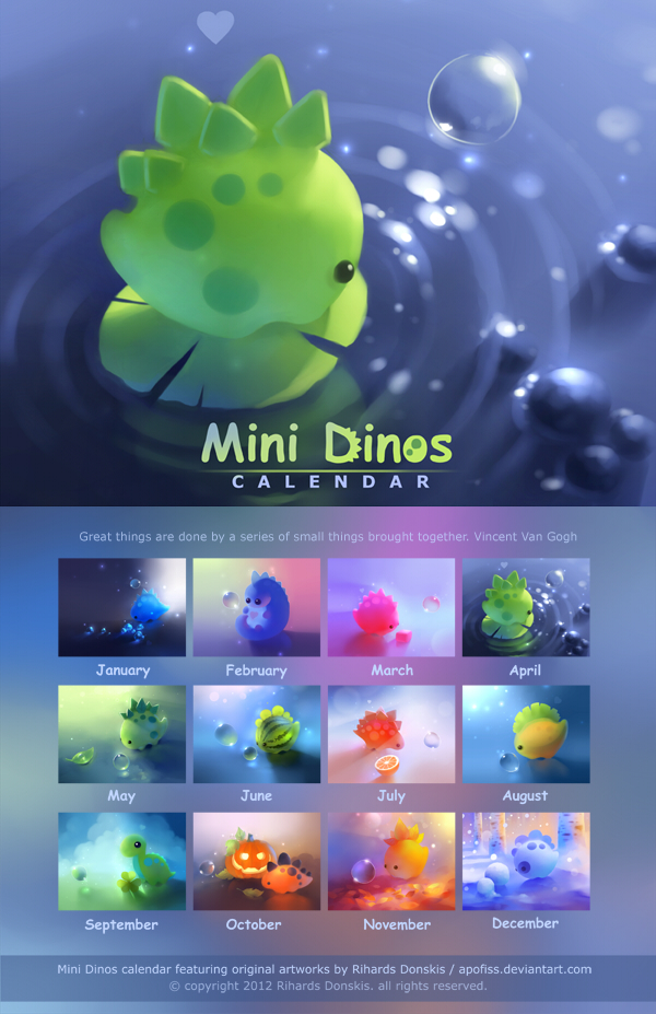 Mini Dinos Calendar