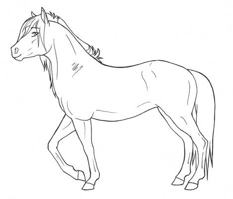 Mare lineart - FREE USE