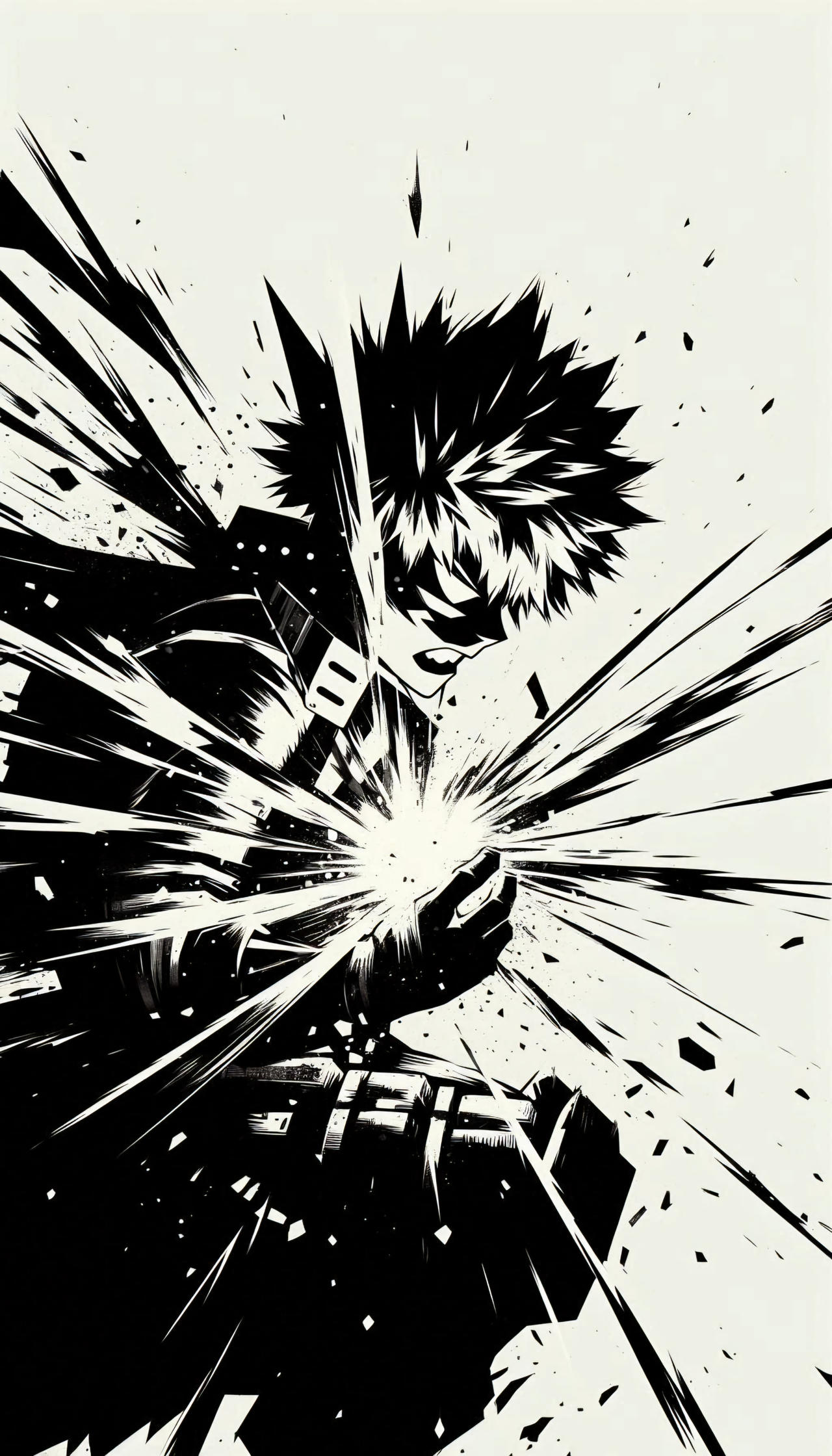 Black and White Bakugo by AnimeArtStudio1 on DeviantArt