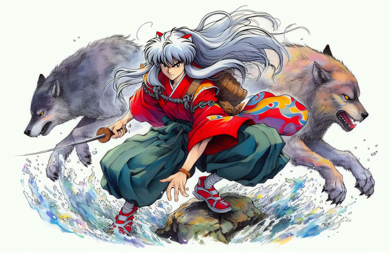Inuzuka Wolf Wolves and Inuyasha by AnimeArtStudio1 on DeviantArt