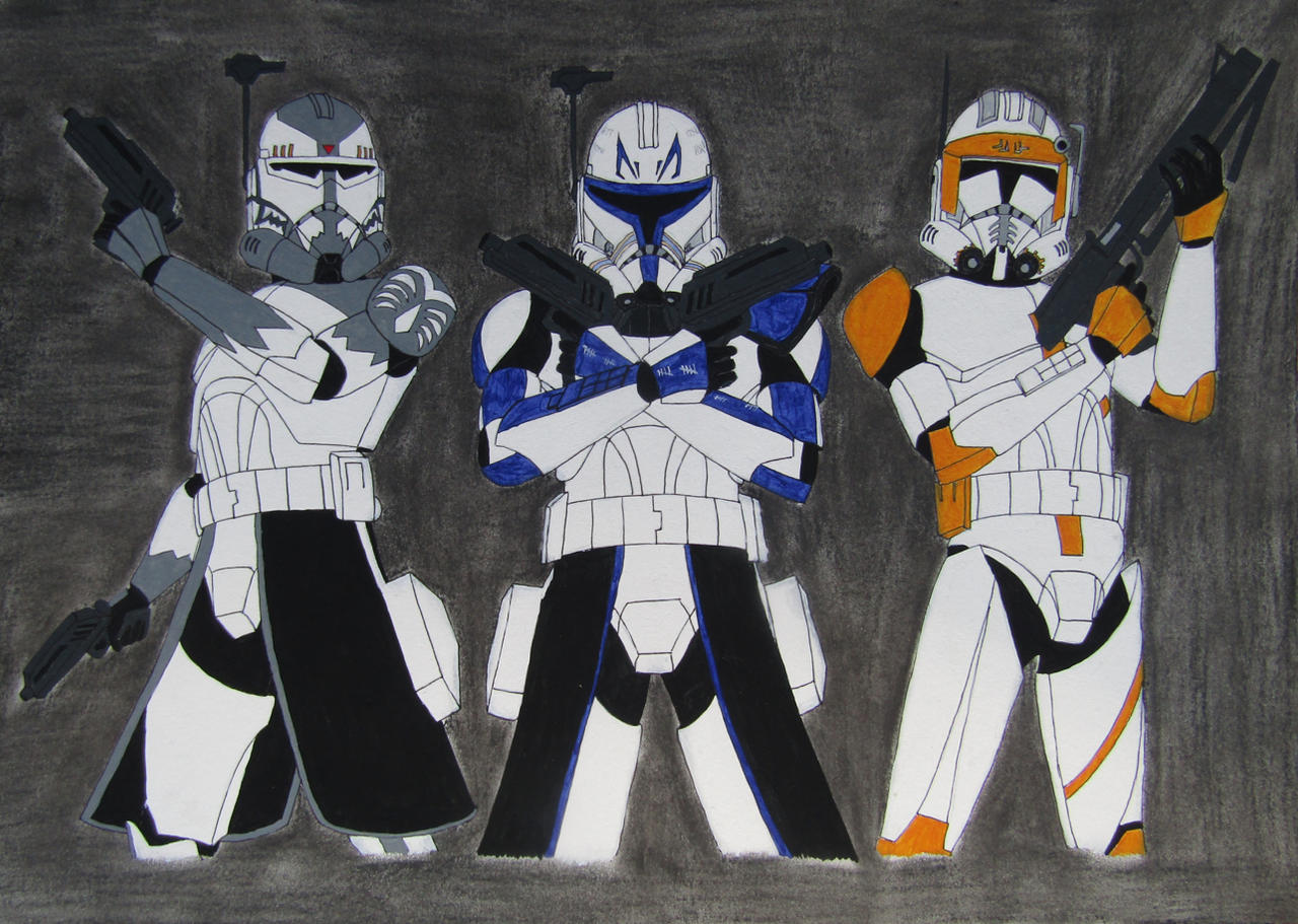 Wolffe, Rex and Cody by BlackDragon120 on DeviantArt