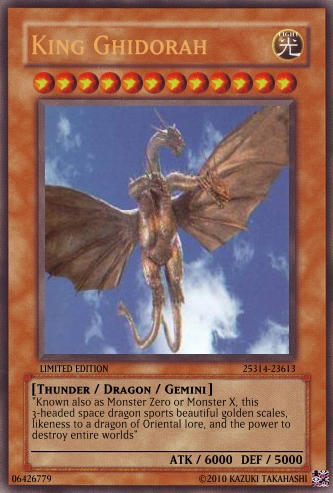 king ghidorah mtg card Let's Build a Ghidorah, of the Cosmos Commander Deck trampleWhenever this creature mutates King Ghidorah Yugioh Card by