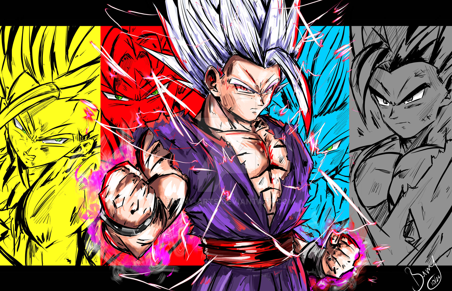 Beast Gojan Rage beast gohan by Bxnny-arts on DeviantArt