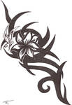 Tribal Flower,Butterfly Tattoo