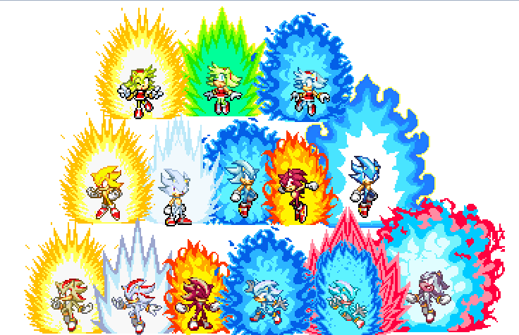 Sonic 2 XL - Sonic, Shadow and Amy Sprites by LowShengSusanHong