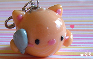 Orange Cat Charm