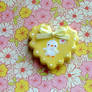 Yellow Chick Heart Charm