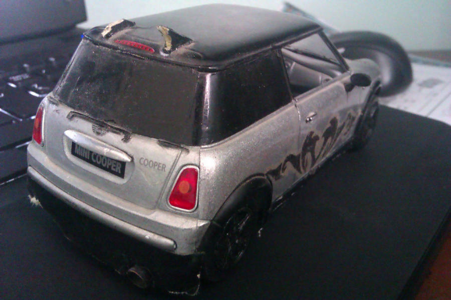 crashed mini cooper 1:28 by Pantural on DeviantArt