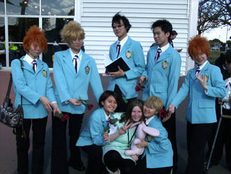 Kim with Ouran high host club