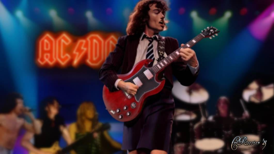 Angus Yound with AC\DC by Vance1976 on DeviantArt