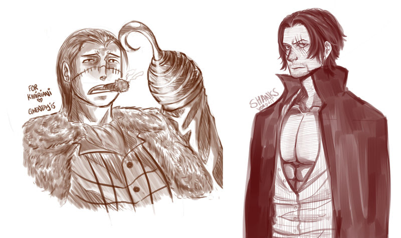 One Piece Crocodile And Shank By Potatonyaa On Deviantart One Piece Crocodile And Shank By Potatonyaa On Deviantart