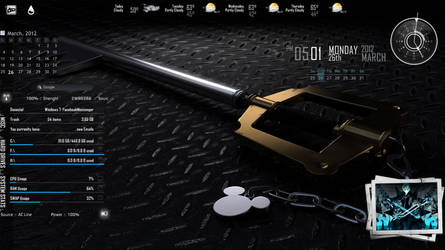 My 'Kingdom Key' (Rainmeter) Desktop