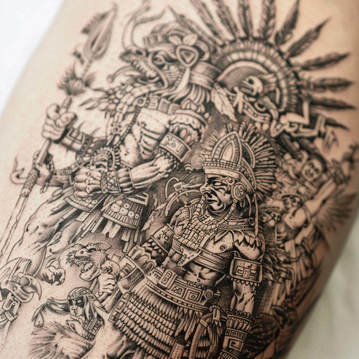 Deviantart Aztec Ritual Aztec Warrior Tattoo Sketch Collection by Imagella on DeviantArt
