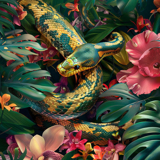 Python Snake: Inspiring Art Projects with Natur... by Imagella on ...