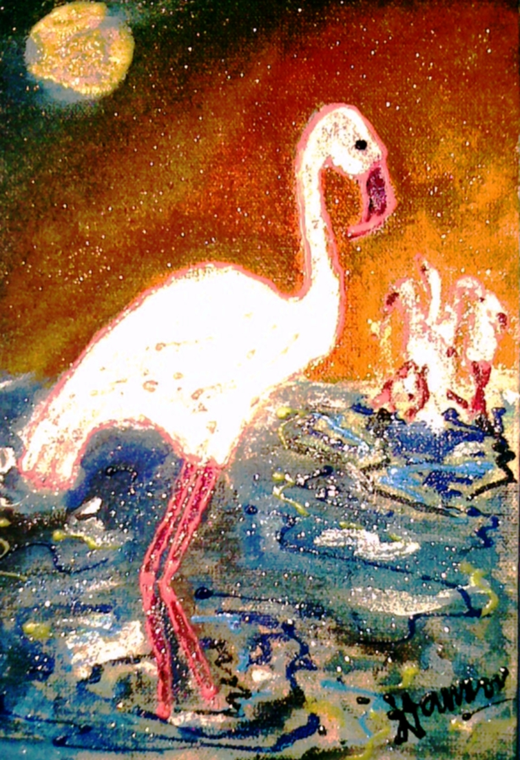 flaming flamingo by the131093 on DeviantArt