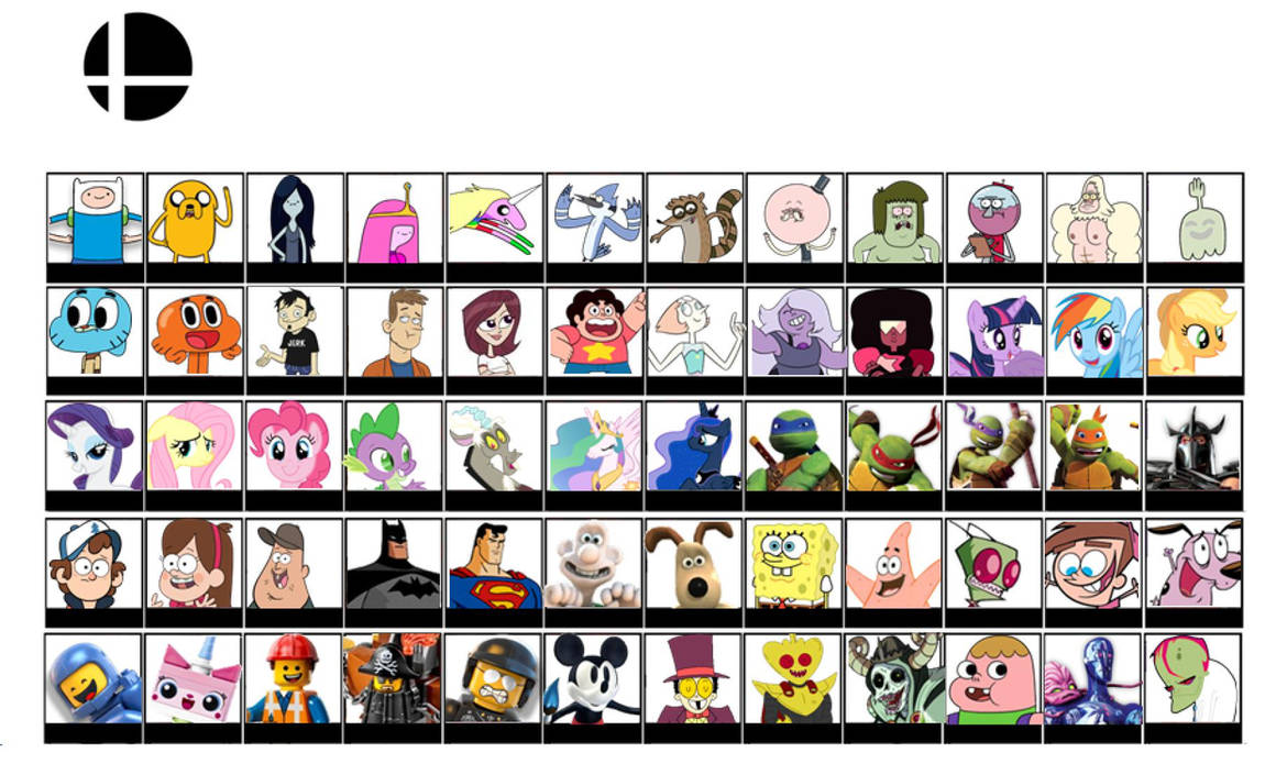 New Roster Cartoon Super Smash Bros Cartoon Roster (UPDATE 2) by Broxome on DeviantArt