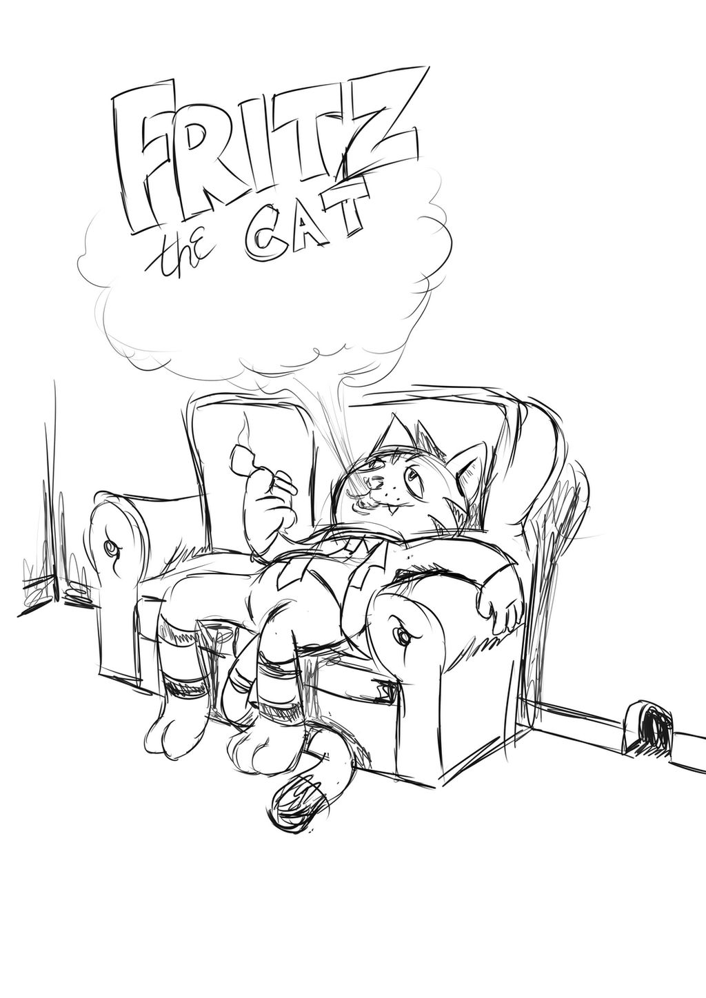 Fritz the Cat (Sketch Sample) by AniMerrill