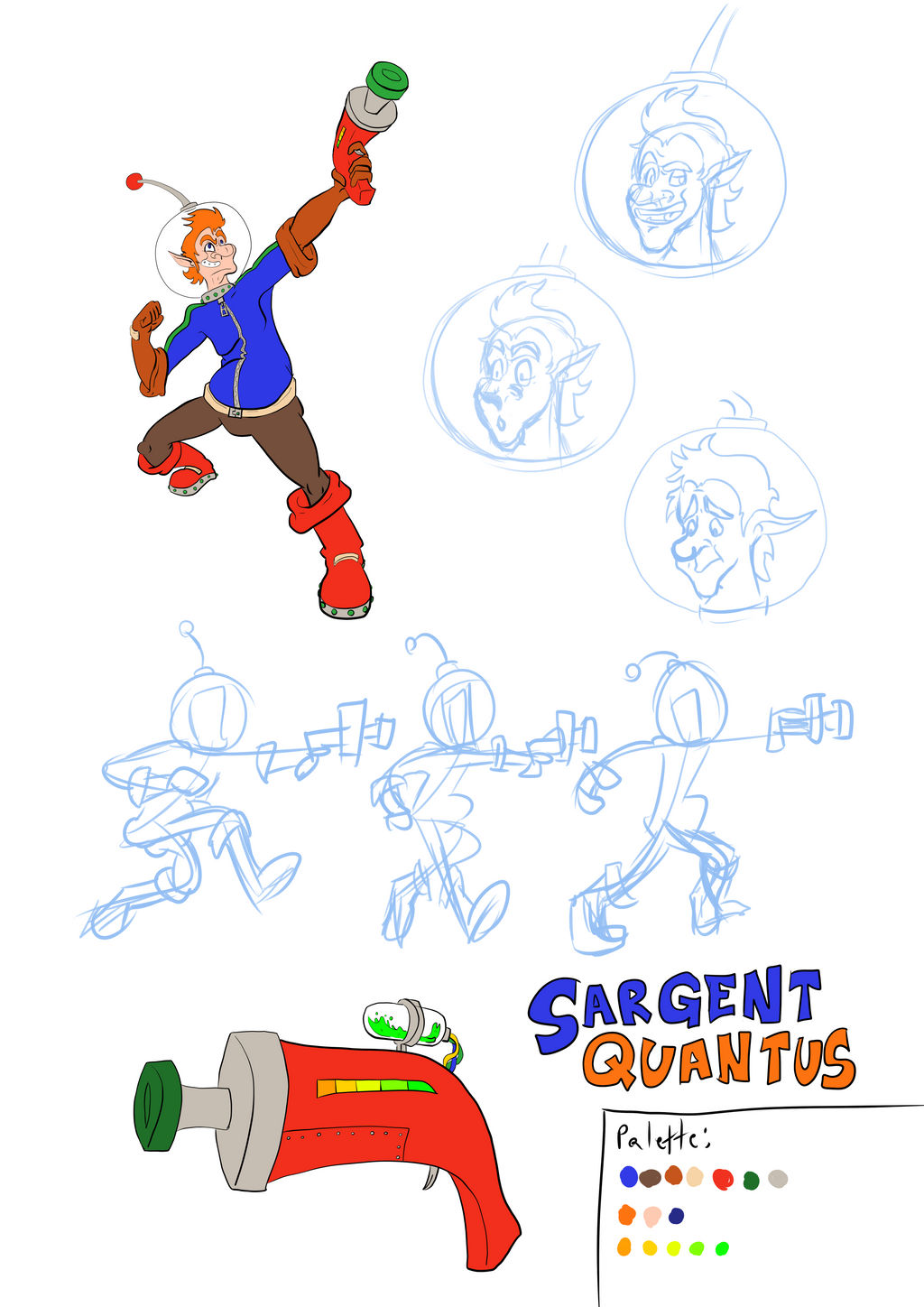 Sargent Quantus (Character Study Sample) by AniMerrill