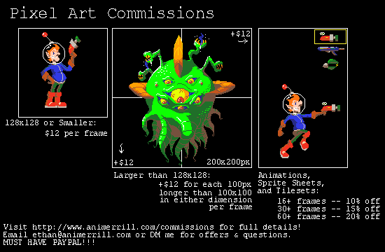 Pixel Art Commission Card by AniMerrill