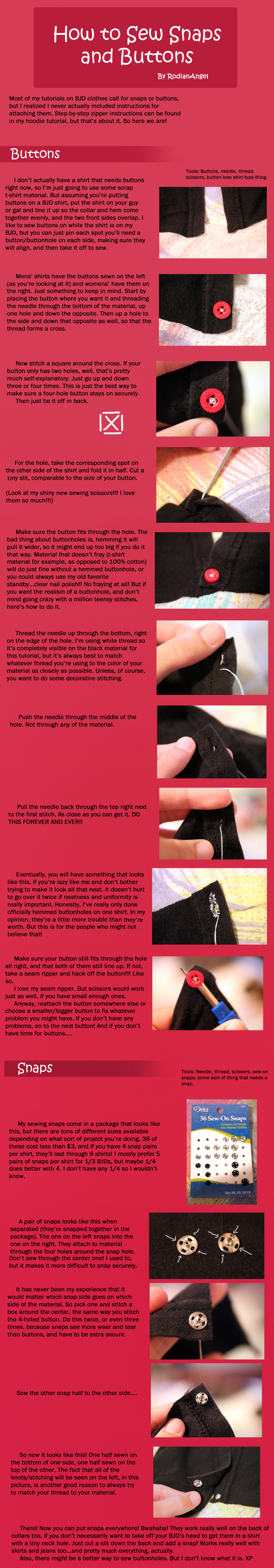 How to Sew Snaps and Buttons