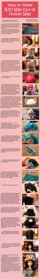 How to Make BJD Wigs out of Human Wigs