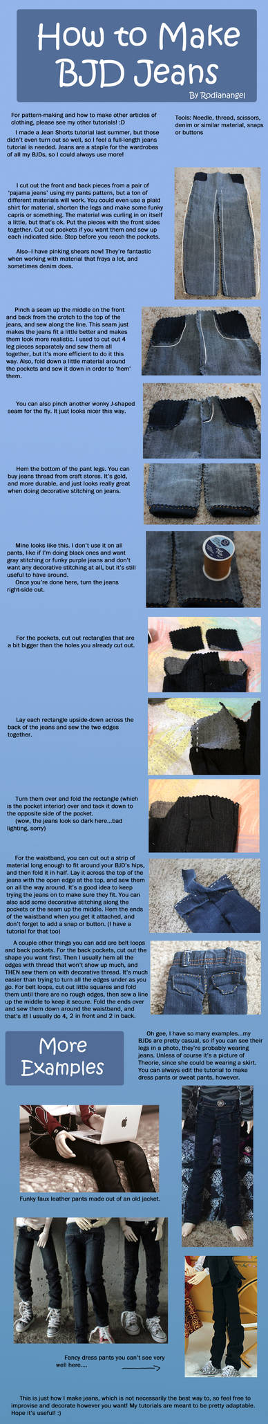 How to Make BJD Jeans