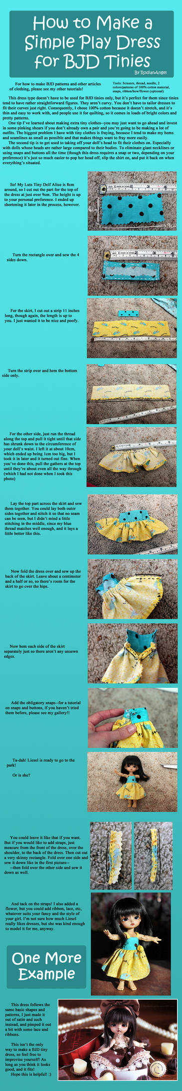 How to Make a Simple Play Dress for BJD Tinies