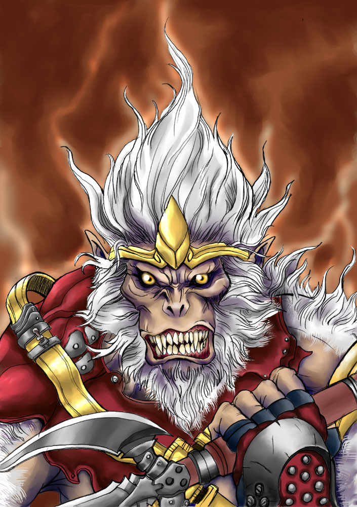 Hanuman Coloured by LoneWolf64 on DeviantArt