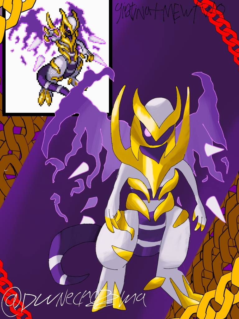 Garintna Giratina+Mewtwo fusion(Pokemon infinite fusion) by DWnecrozzma on ...