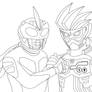 FamiKamen Rider meets KR Ex-Aid _LineArt