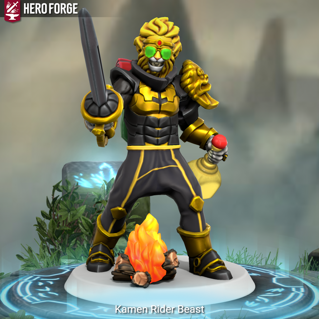 Heroforge Rider Kamen Rider Beast in Hero Forge by RiderB0y on DeviantArt