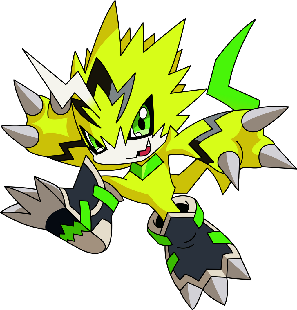 Pulsemon Anime Style done with Inkscape by RiderB0y on DeviantArt